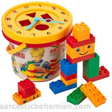Kicko Building Block Bucket – 33 pc Building Blocks w Clock – Learning Blocks – Educational Building Blocks – Colored Blocks for Boys and Girls – Build and Play Toy B07FXZ9LK6